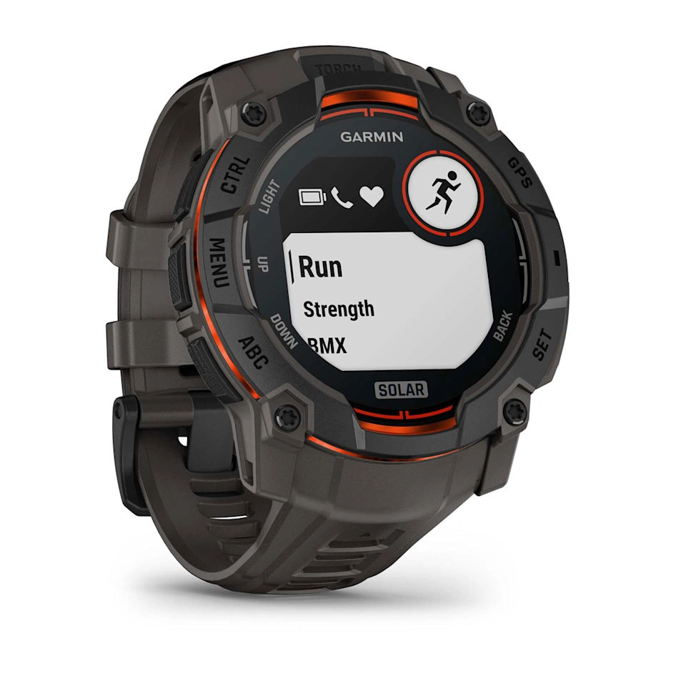 Умные часы Garmin Instinct 3 50mm, Solar, Black with Charcoal Silicone Band (010-02935-00). Фото 3