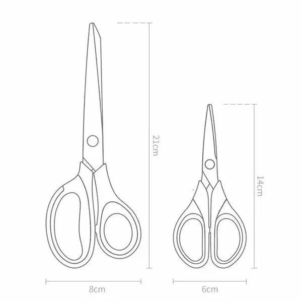 Набор ножниц Huo Hou Titanium Plated Stationery Scissors Set (2 шт.) HU0030. Фото 4