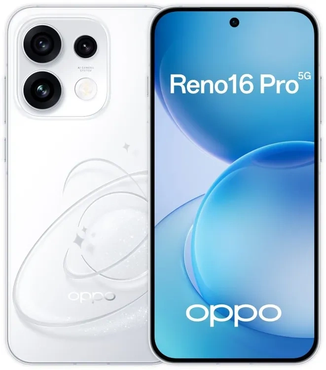 Смартфон Oppo Reno16 Pro 12/512Гб, Звёздный белый (CPH2863). Фото 1