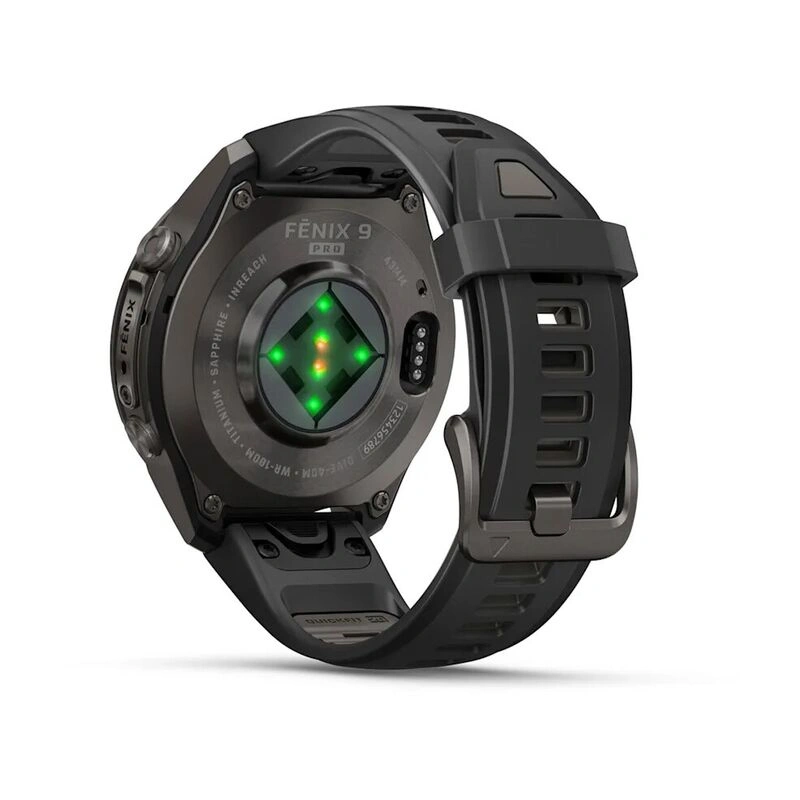 Умные часы Garmin Fenix 9 Pro 43MM, АMOLED, LTE, Carbon gray DLC titanium with black/pebble gray silicone band. Фото 7