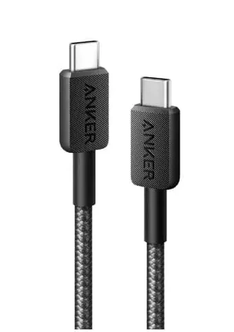 Кабель Anker 322 USB-C to USB-C 0.9м, Чёрный (A81F5P11). Фото 2