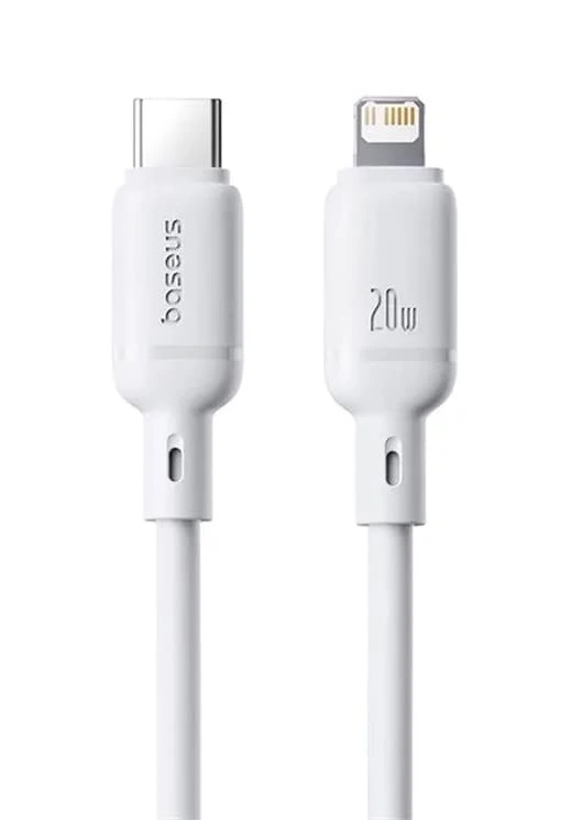 Кабель Baseus Silky Series Type-C to IP 20W 1м, Белый (P10377700213-00). Фото 2