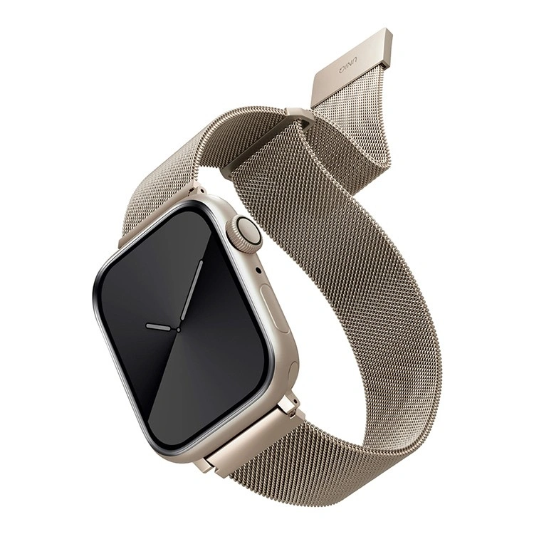Ремешок Uniq Dante Strap Mesh Steel для Apple Watch 44/45/46/49мм, Starlight (45MM-DANSLGT). Фото 1