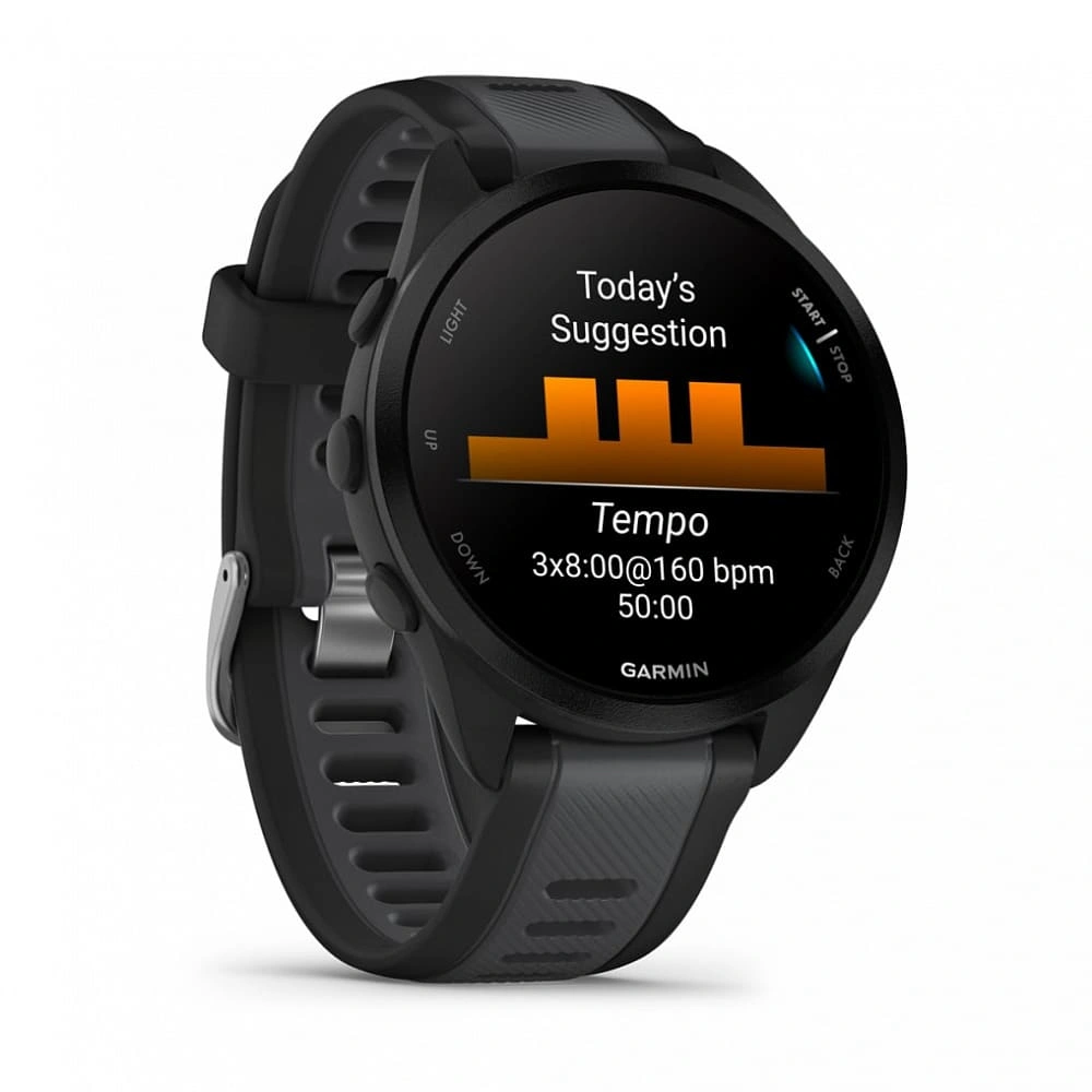 Умные часы Garmin Forerunner 165 Amoled Black/Slate Grey. Фото 3