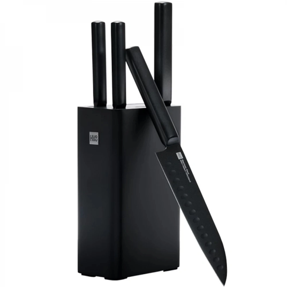 Набор кухонных ножей HuoHou Black Knife Set HU0076, Чёрный. Фото 1