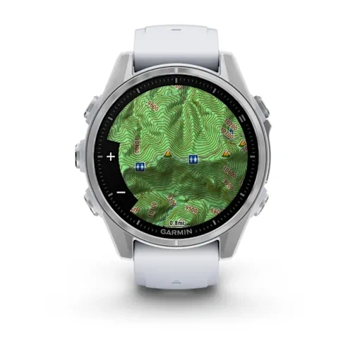 Умные часы Garmin Fenix 8 43mm, Amoled, Silver with Whitestone Silicone Band (010-02903-06). Фото 2