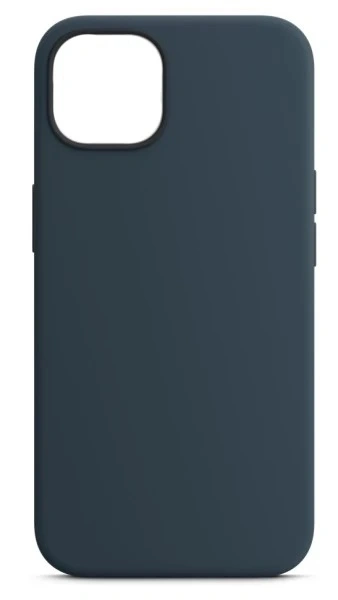 Накладка Silicone Case для iPhone 14 Pro Maх, Тёмно-синяя. Фото 1