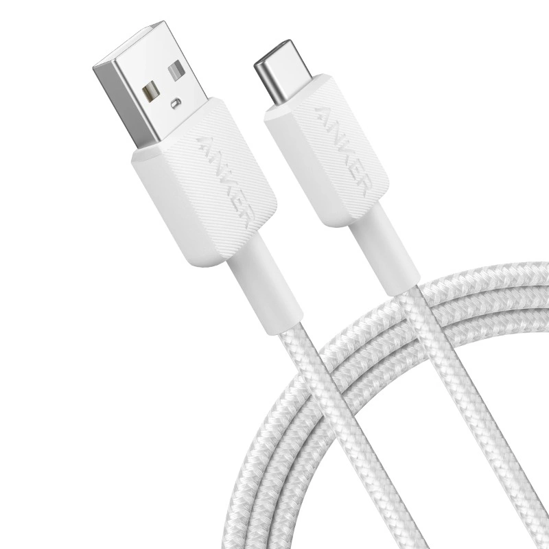 Кабель Anker 322 USB-A to USB-C (3ft Braided) 0.9м, Белый (A81H5P21). Фото 2