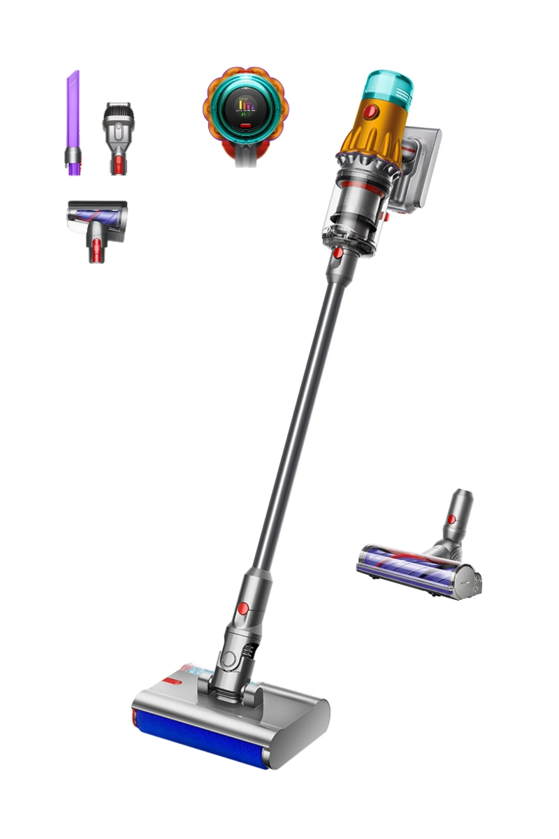 Беспроводной пылесос Dyson V12S Detect Slim Submarine Yellow/Nickel (SV46). Фото 1