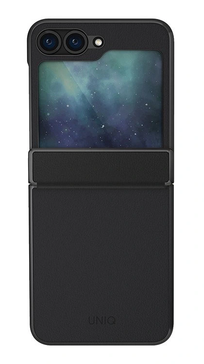 Чехол Uniq Hybrid для Samsung Galaxy Z Flip6/Z Flip5 ORA Premium leatherette, Black (GZFLIP6HYB-ORABLK). Фото 2