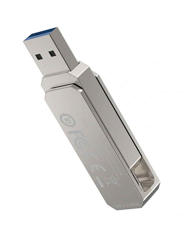 Накопитель Wiwu Infinite 2in1 USB3.2 Flash Drive USB Type-C 256Gb, Silver (Wi-FD003). Фото 3