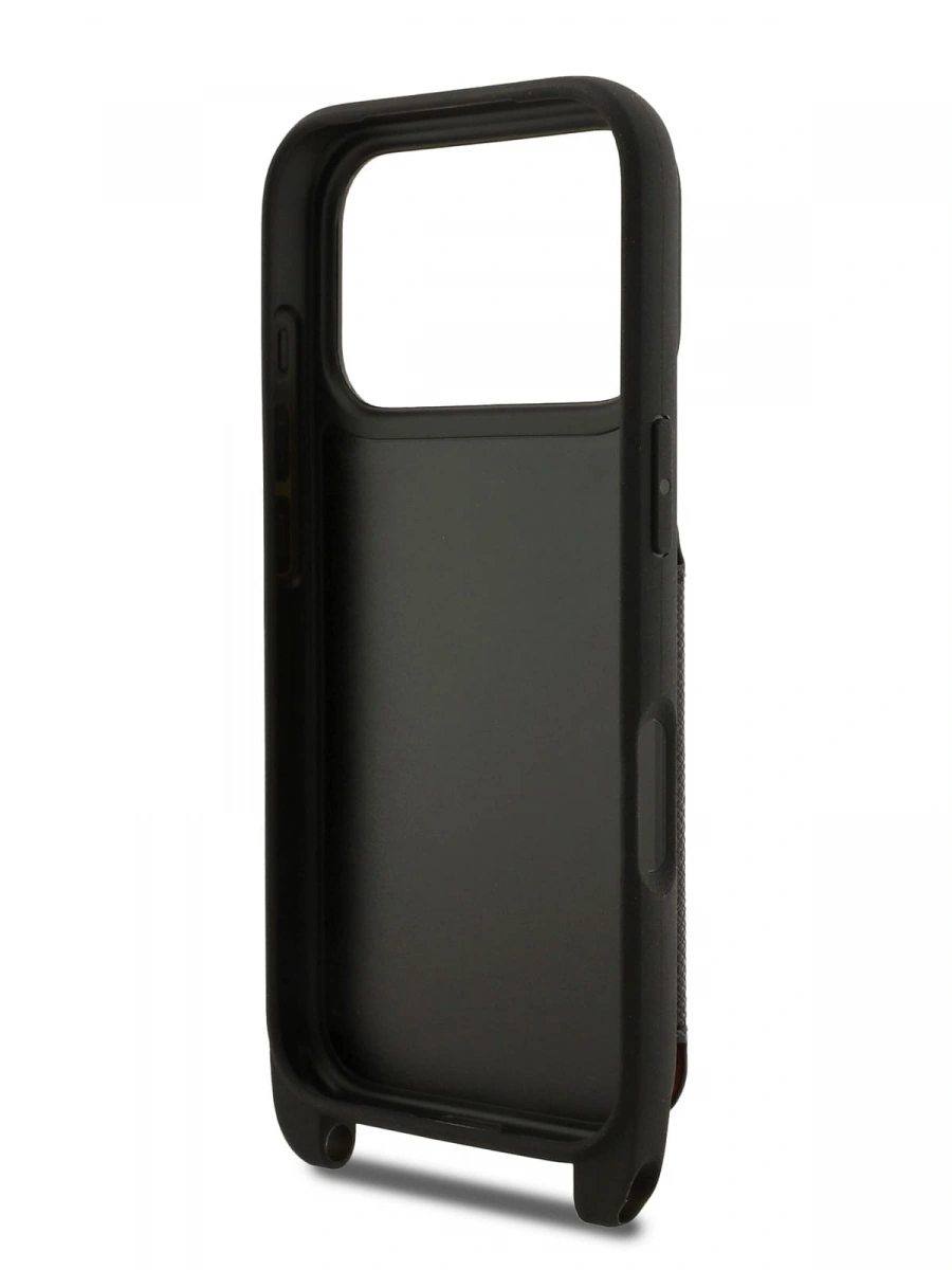 Накладка Lagerfeld для iPhone 17 Pro Max Crossbody cardslot PU Saffiano Autograph Hard, Чёрная (KLHCP17XSAKLCK). Фото 8