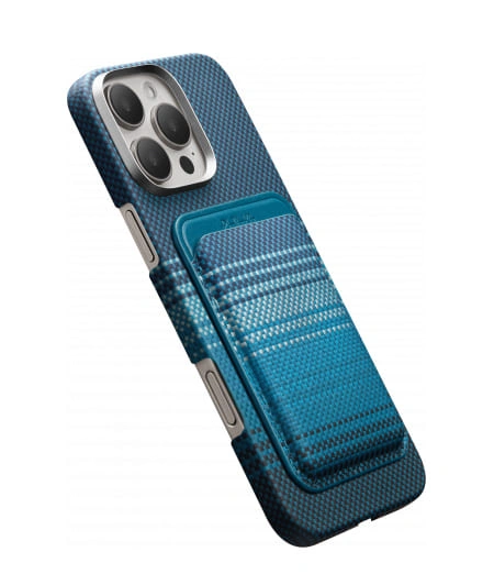 Магнитный бумажник Pitaka MagSafe Woven Wallet, Лунный восход (MWW2403). Фото 2