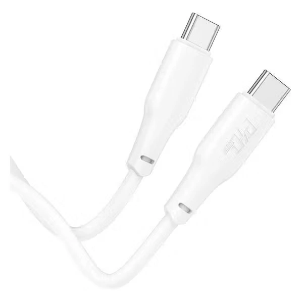 Кабель Hoco X93 Force 100W Fast Charging Type-C/Type-C 1m, White. Фото 4
