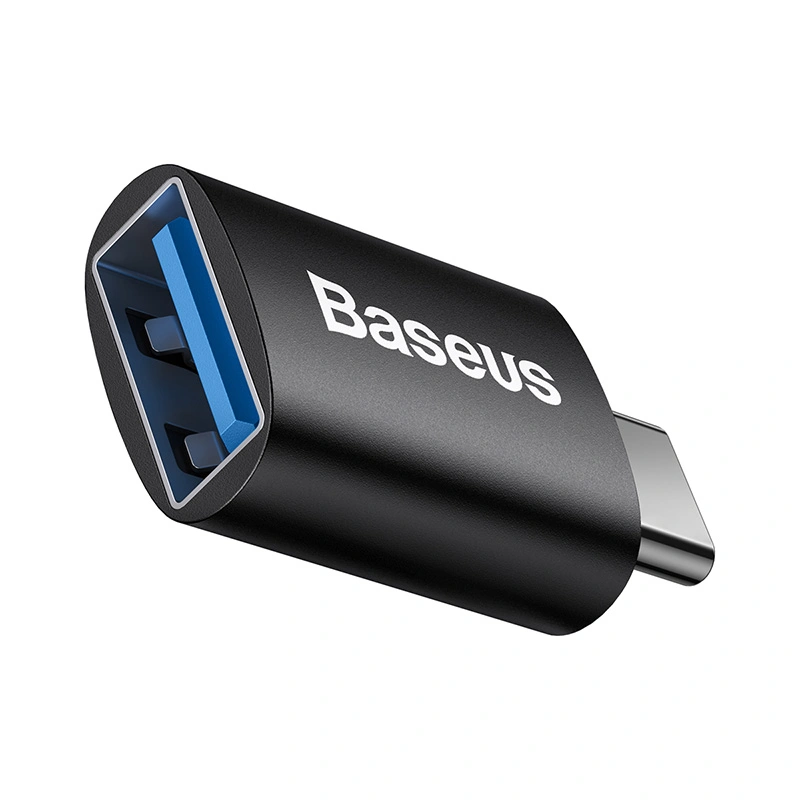 Переходник Baseus Ingenuity Series Mini OTG Adaptor Type-C to USB-A 3.1 Black (ZJJQ000001). Фото 1