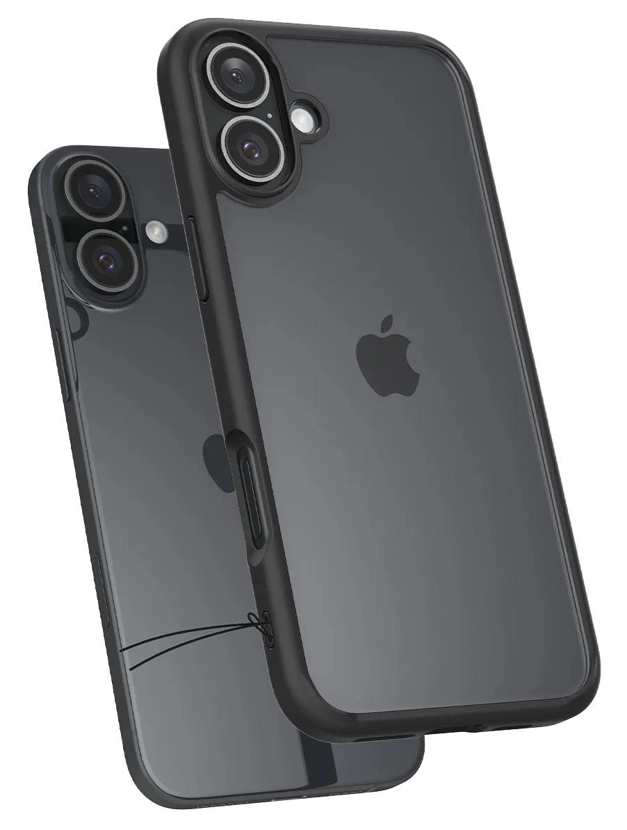 Накладка Spigen Ultra Hybrid для iPhone 16 Plus, Matte Black (ACS08072). Фото 4