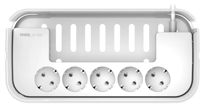 Сетевой фильтр в боксе LDNIO Management Power Stpip box, 5 розеток, 3 USB port, 2m, Белый (SE5334)
