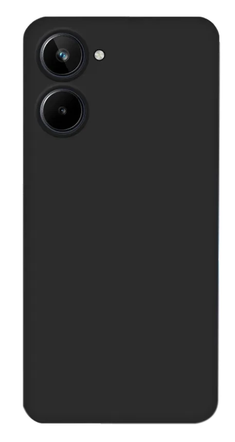 Накладка Silicone Case Logo для Realme 10, Чёрная