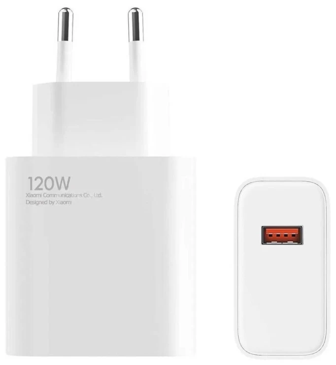 Сетевое зарядное устройство XiaoMi 120W GaN Charger (Type-A) + кабель Type-A to Type-C (MDY-13-EE), Белое