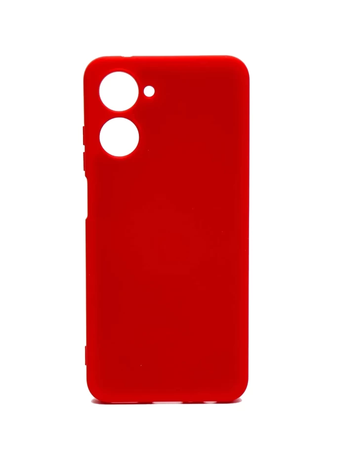 Накладка Silicone Case Logo для Realme 10, Красная