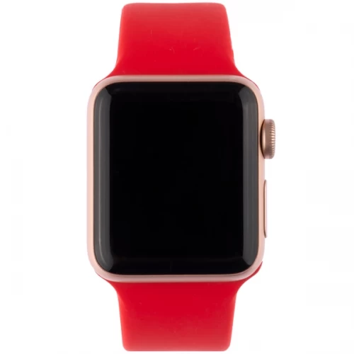 Ремешок для Apple Watch 42/44/45 мм силикон, Красный