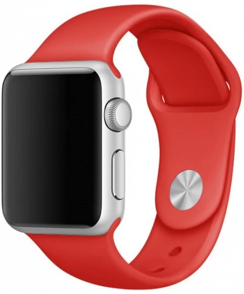 Ремешок для Apple Watch 42/44/45 мм силикон, Красный