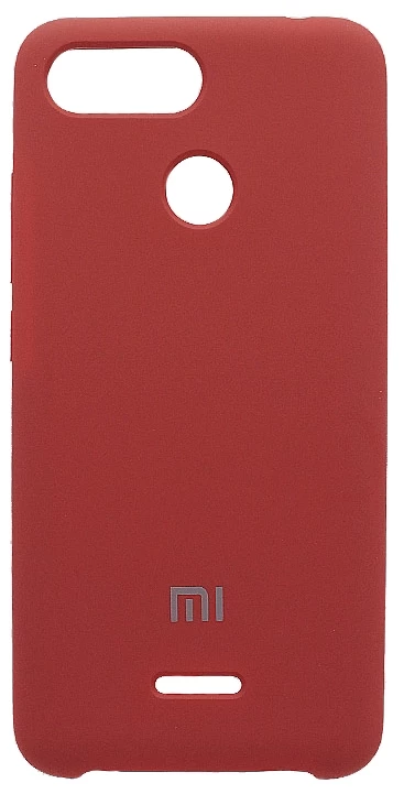Накладка Silicone Case для XiaoMi Redmi 6, Бордовая