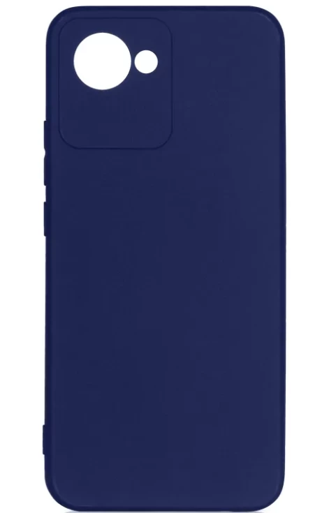 Накладка Silicone Case Logo для Realme C30, Тёмно-синяя