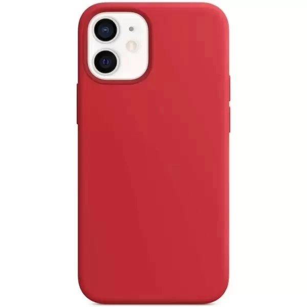 Накладка Silicone Cover для iPhone 12 mini, Красная
