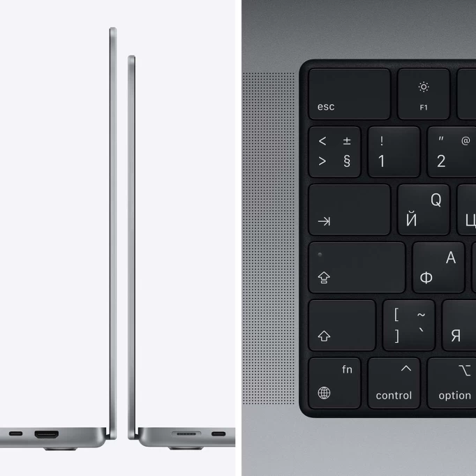 Apple MacBook Pro 16" (2021) 512Gb Space Gray (MK183RU/A) (M1 Pro 10C CPU, 16 ГБ, 512 ГB SSD, Touch ID)