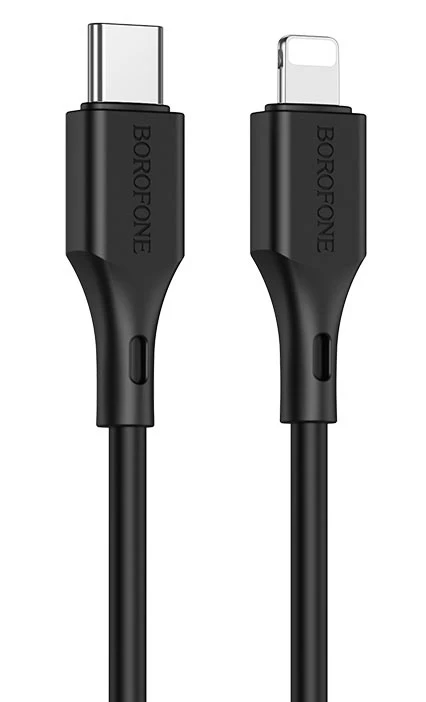 Кабель Borofone BX49 Cool PD USB to Lightning 20W 3A 1м, Чёрный