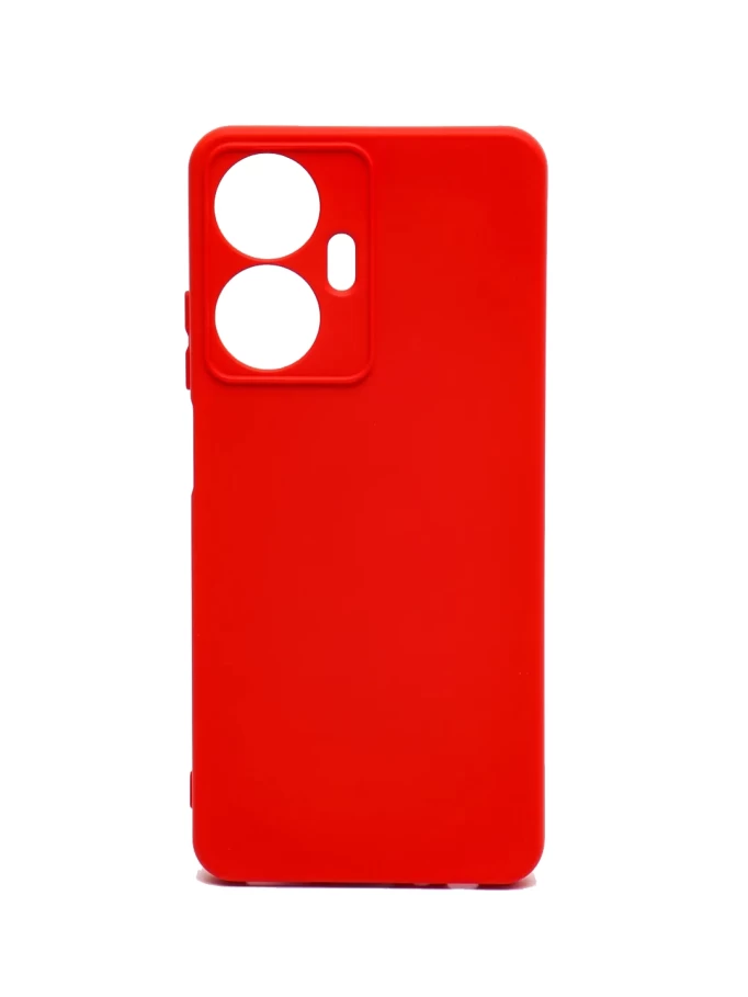 Накладка Silicone Case Logo для Realme C55, Красная