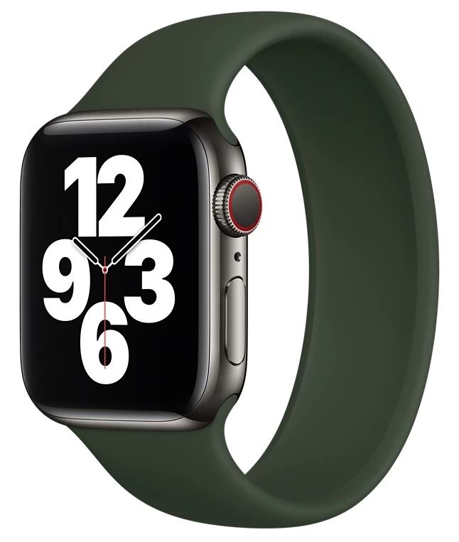 Монобраслет Solo Loop Silicone (S) для Apple Watch 42/44/45 мм, Тёмно-зеленый
