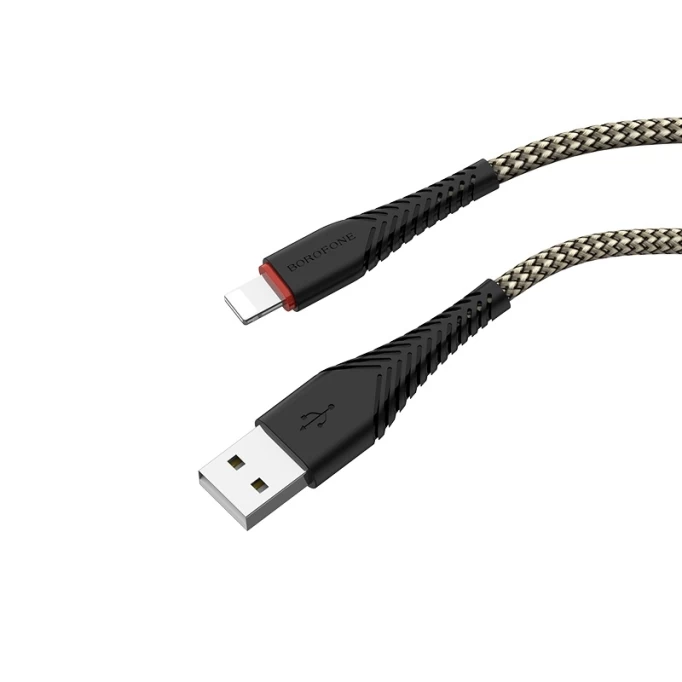 Кабель Borofone BX25 Powerful Lightning to USB 1м, Чёрный
