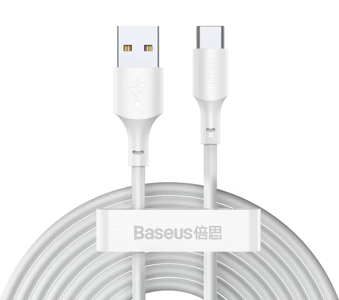 Кабель Baseus Simple Wisdom Data Cable Kit USB to Type-C 5A (2PCS/Set) 1.5m (TZCATZJ-02)