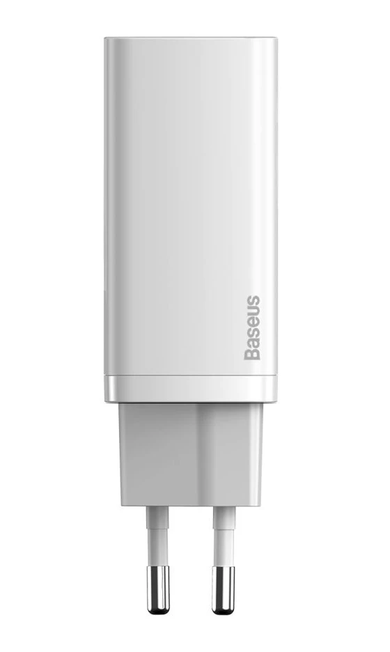 Сетевое зарядное устройство Baseus GaN2 Lite Quick Charger C+U 65W, Белое (CCGAN2L-B02)