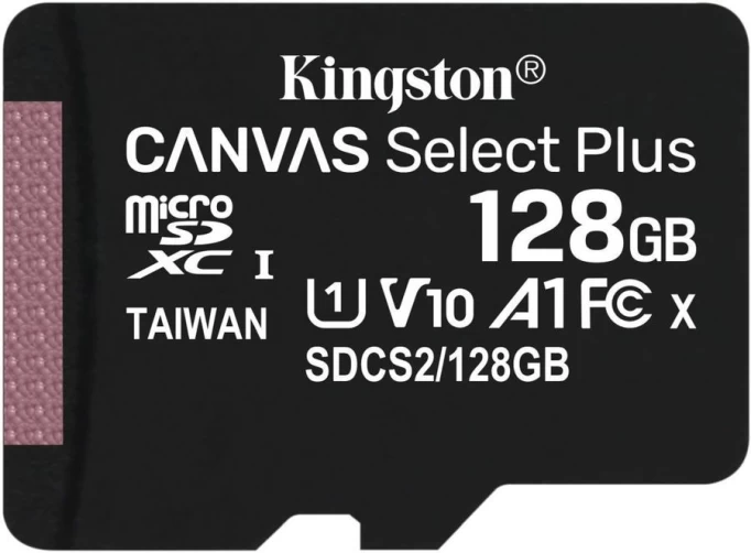 Карта памяти Kingston 128GB MicroSDHC Class 10 Canvas Select Plus 100MB/s